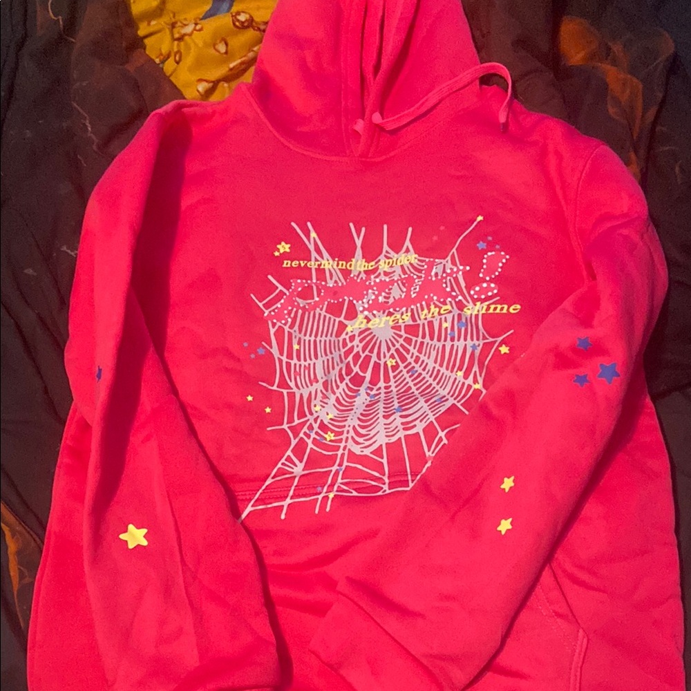 Pink spider hoodie